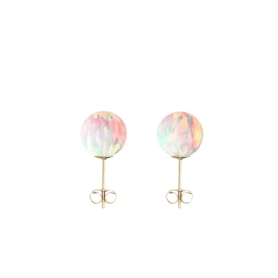 Ora Pearls Women's Sun Opal Stud Earrings - Gold In Yellow