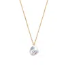 Ora Pearls Women's White / Gold Mermaid Keshi Pearl Fine Chain Necklace - Solid 9ct Gold In Multi