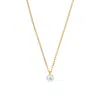 Ora Pearls Women's White / Gold Orbia Pearl Necklace Medium - Gold In Brown