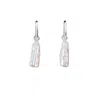 Ora Pearls Women's White / Silver Aetia Long Baroque Pearl Hoop Earrings - Silver- Small In Multi