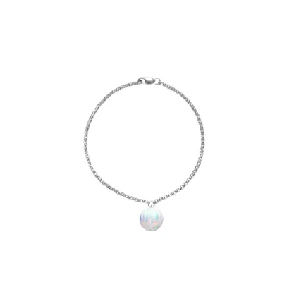 Ora Pearls Women's White / Silver Ice Opal Bracelet - Silver In Multi