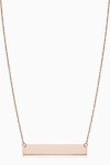 Oradina 10k Gold Brooklyn Bar Necklace In Rose Gold
