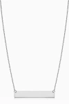 Oradina 10k Gold Brooklyn Bar Necklace In White Gold