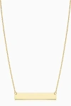 Oradina 10k Gold Brooklyn Bar Necklace In Yellow Gold