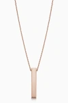 Oradina 10k Gold Brooklyn Bar Pendant Necklace In Rose Gold
