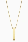 Oradina 10k Gold Brooklyn Bar Pendant Necklace In Yellow Gold