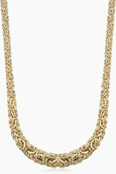 Oradina 10k Gold Byzantine Graduated Necklace In Yellow Gold