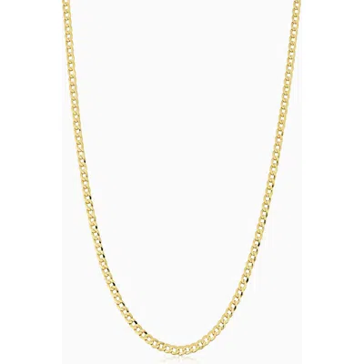 Oradina 10k Gold Carmine Curb Petite Chain Necklace In Yellow Gold