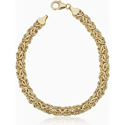 Oradina 10k Gold Classic Byzantine Bracelet In Yellow Gold