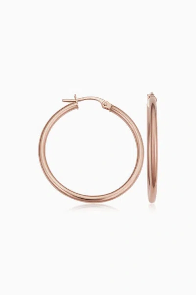 Oradina 10k Gold Everything Hoop Earrings In Rose Gold