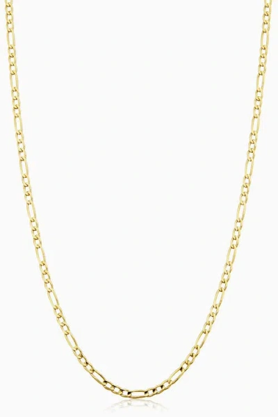 Oradina 10k Gold Florentine Figaro Petite Necklace In Yellow Gold