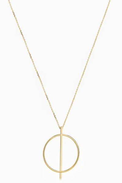 Oradina 10k Gold Gallery Pendant Necklace In Yellow Gold