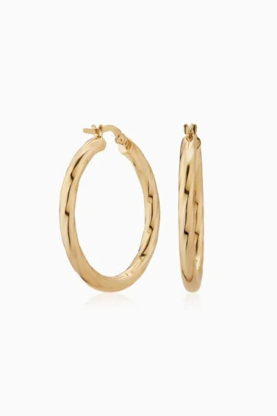 Oradina 10k Gold Goddess Hoops Earrings In Yellow Gold