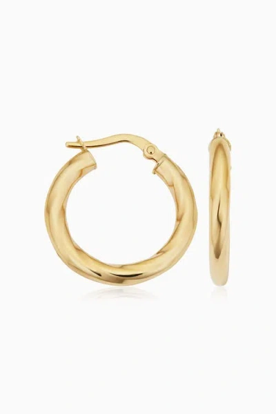 Oradina 10k Gold Goddess Midi Hoops Earrings In Yellow Gold