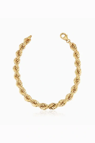 Oradina 10k Gold Roman Rope Bracelet In Yellow Gold