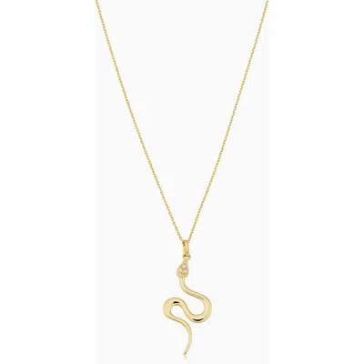 Oradina 10k Gold Snake Charmer Necklace In Yellow Gold