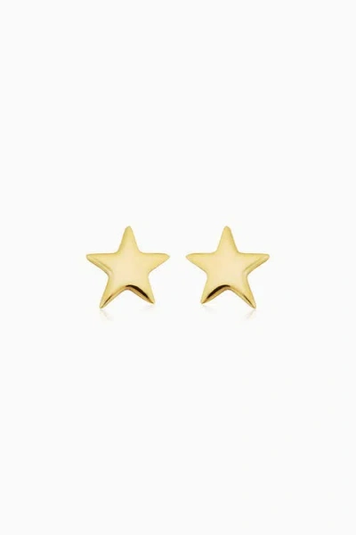 Oradina 10k Gold Starry Night Stud Earrings In Yellow Gold