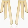 Oradina 10k Yellow Gold Triple Threat Studs In Yellow Gold