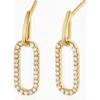 Oradina 10k Yellow Gold Venice Link Diamond Drop Earrings In Gold