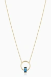 Oradina 14k Gold Bella Pendant Necklace In Gold - Blue Zirconia