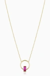 Oradina 14k Gold Bella Pendant Necklace In Gold - Ruby Zirconia