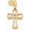 Oradina 14k Gold Bless Me Cross Pendant Charm