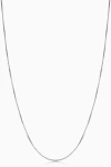 Oradina 14k White Solid Gold Bodega Box Chain In White Gold