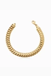 Oradina 14k Gold Bold Cobra Bracelet In Yellow Gold