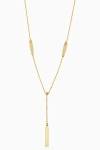 Oradina 14k Gold Brooklyn Bar Drop Necklace In Yellow Gold