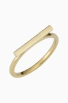 Oradina Women's 14k Yellow Solid Gold Brooklyn Bar Ring In Yellow Gold