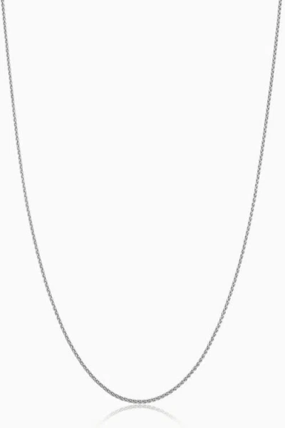 Oradina 14k Gold Caesar Adjustable Chain In White Gold