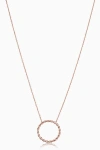 Oradina 14k Rose Solid Gold Caesar Pendant Necklace In Rose Gold
