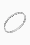 Oradina 14k White Solid Gold Caesar Stack Ring In White Gold