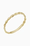 Oradina 14k Yellow Solid Gold Caesar Stack Ring In Yellow Gold