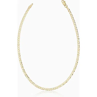 Oradina 14k Gold Carmine Curb Petite Bracelet In Yellow Gold
