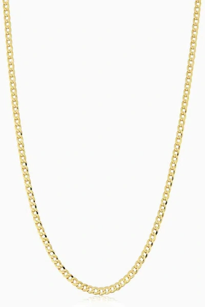 Oradina 14k Gold Carmine Curb Petite Chain Necklace In Yellow Gold