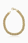 Oradina 14k Gold Classic Byzantine Bracelet In Yellow Gold