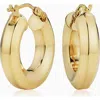 Oradina 14k Gold Clean Cut Hoops Earrings In Yellow Gold - 20mm