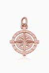 Oradina 14k Gold Compass Rose Pendant Charm In Rose Gold