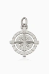 Oradina 14k Gold Compass Rose Pendant Charm In White Gold