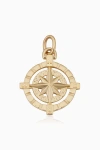 Oradina 14k Gold Compass Rose Pendant Charm In Yellow Gold