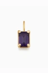 Oradina 14k Gold Date Me Birthstone Pendant Charm In Amethyst - February