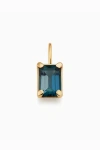 Oradina 14k Gold Date Me Birthstone Pendant Charm In Blue Topaz - December