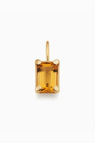 Oradina 14k Gold Date Me Birthstone Pendant Charm In Citrine - November