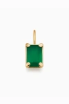 Oradina 14k Gold Date Me Birthstone Pendant Charm In Green Agate - May