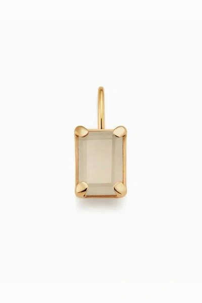 Oradina 14k Gold Date Me Birthstone Pendant Charm In Moonstone - June