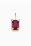Oradina 14k Gold Date Me Birthstone Pendant Charm In Rhodolite - July