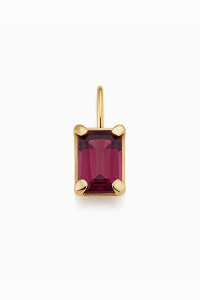 Oradina 14k Gold Date Me Birthstone Pendant Charm In Rhodolite - July