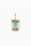 Oradina 14k Gold Date Me Birthstone Pendant Charm In Sky Blue Topaz - March