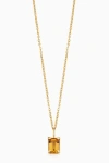 Oradina 14k Gold Date Me Birthstone Pendant Necklace In Citrine - November